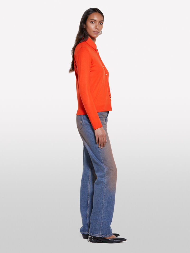 Cardigan regular fit in orange - cardigans für damen - Orange | Sisley image number 2